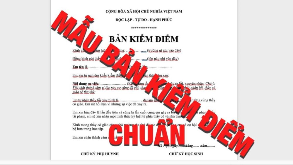 Hướng dẫn cách viết bản kiểm điểm