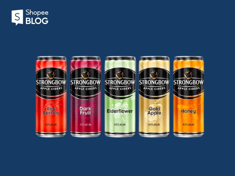 Strongbow được thiết kế bắt mắt với đa dạng mùi và vị