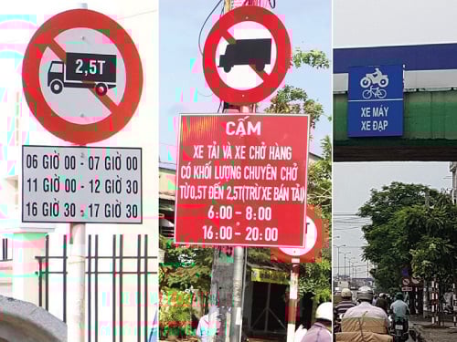 Ý nghĩa biểu tượng các loại xe trên biển báo giao thông