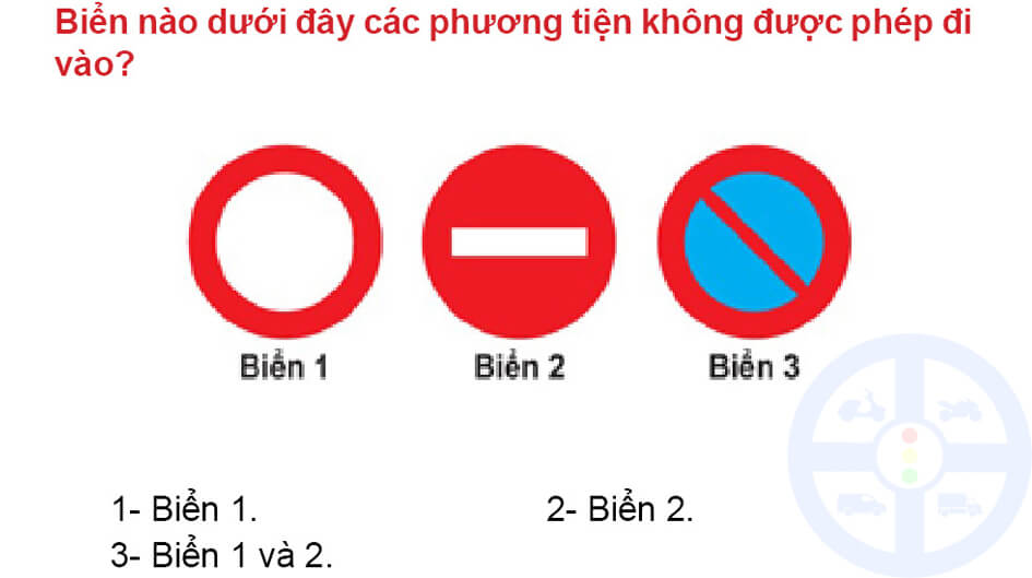 Biển nào dưới đây các phương tiện không được phép đi vào?