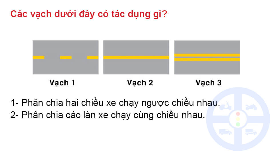 Các vạch dưới đây có tác dụng gì?
