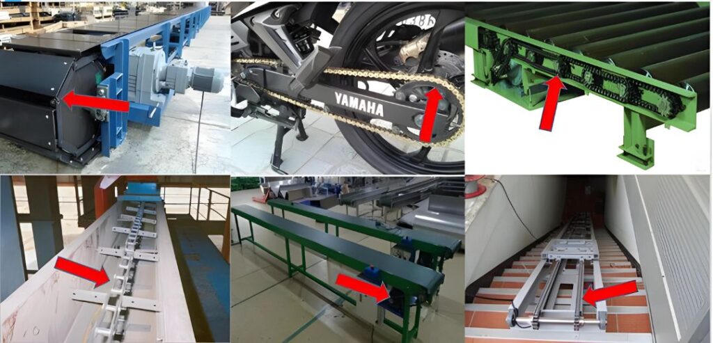 Xích con lăn ứng dụng trong truyền động