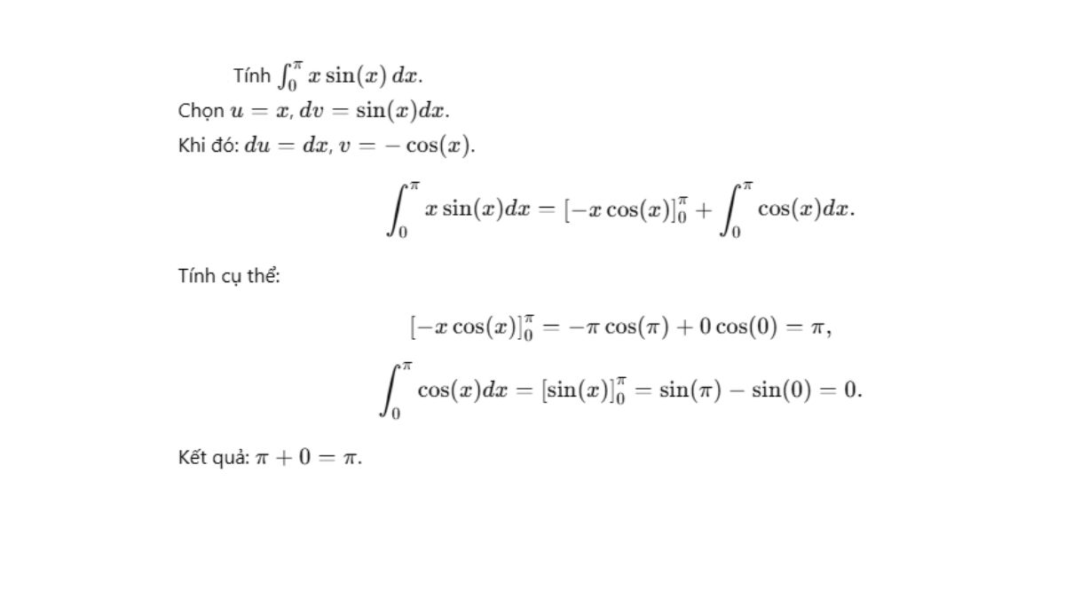 Tích phân của hàm đa thức và hàm logarit