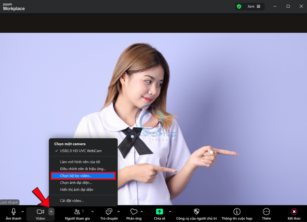Click vào mũi tên tại phần "VIDEO"