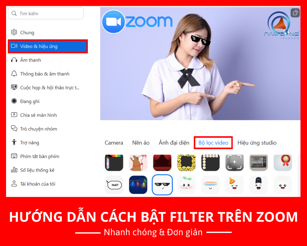 Hướng dẫn cách bật Filter trên Zoom nhanh chóng