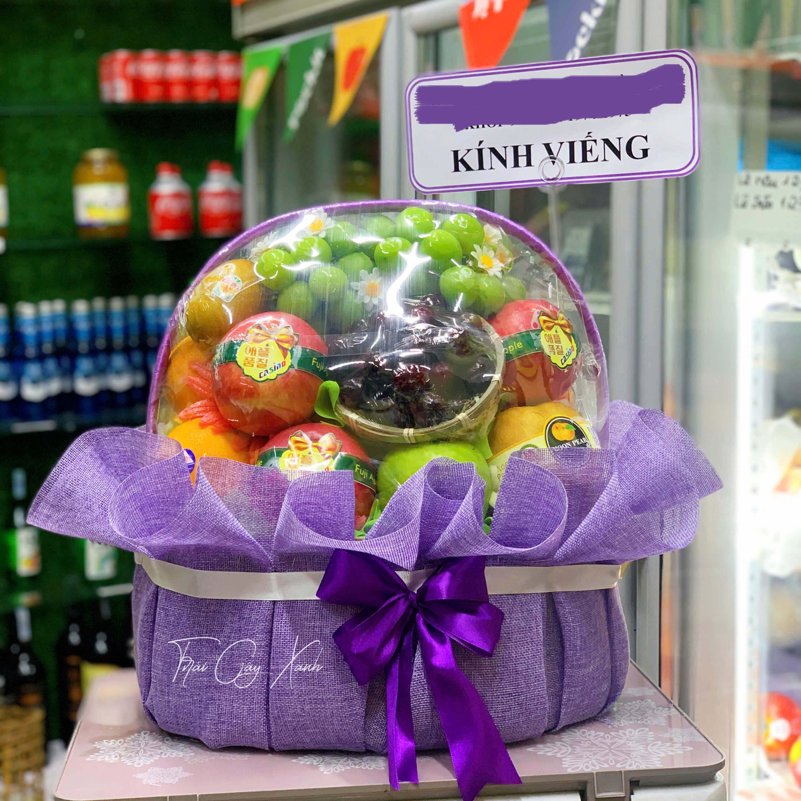 Lẵng trái cây hoa quả đi viếng đám tang