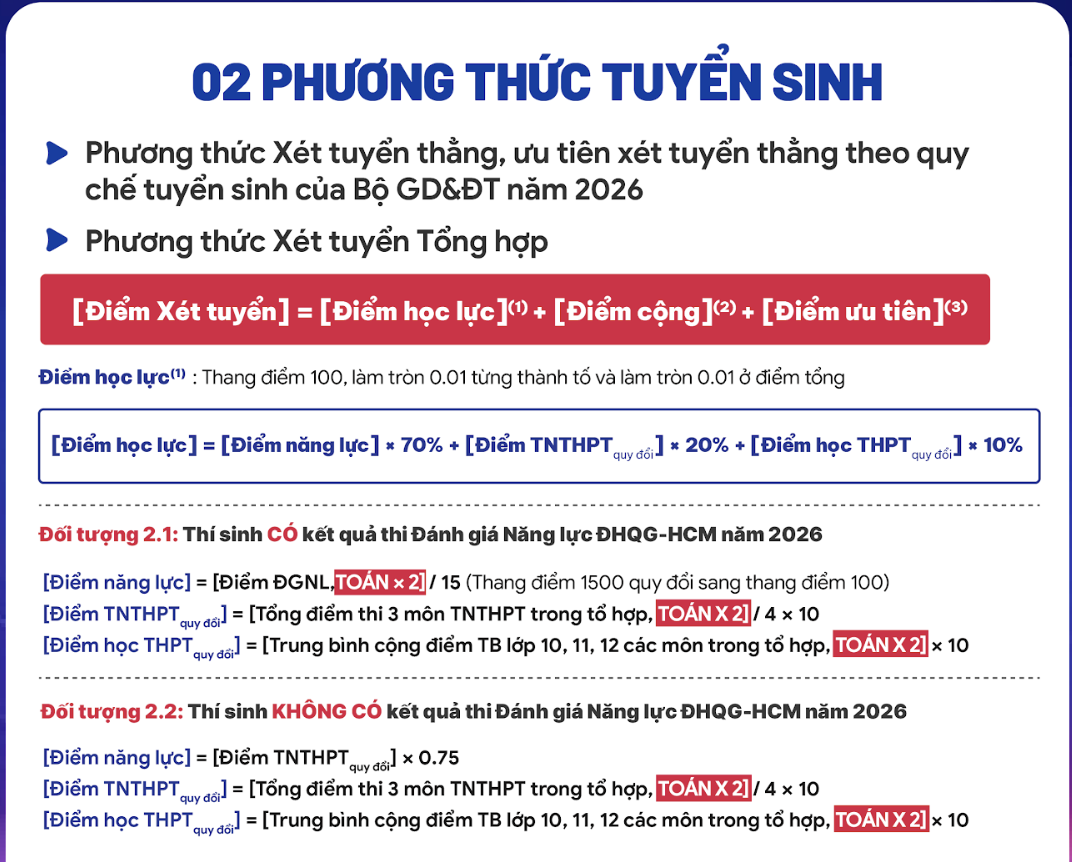Cách tính điểm xét tuyển mới năm 2026 vào Trường Đại học Bách khoa TPHCM - 3