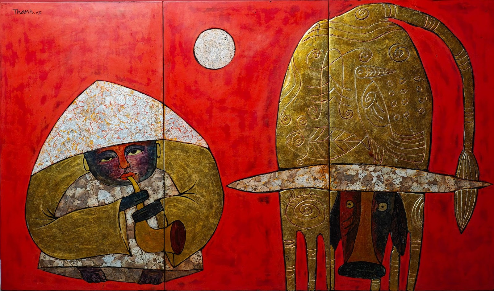 Tác phẩm ‘Mộng ảo’ của cặp họa sĩ song sinh Lê Ngọc Thanh và Lê Đức Hải 