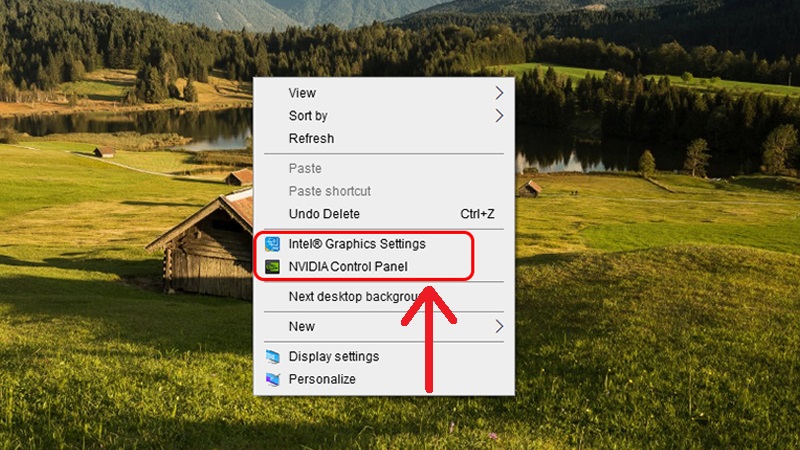 Xem thông tin card màn hình bằng menu chuột phải trên Desktop