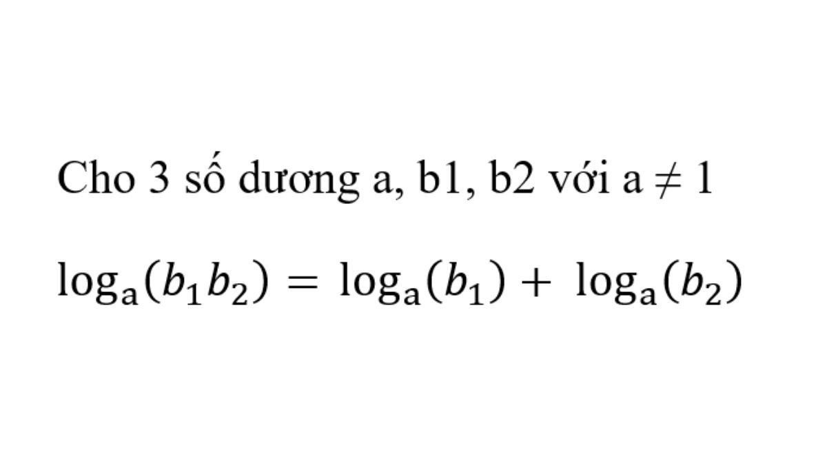 Quy tắc 1 tích trong công thức logarit