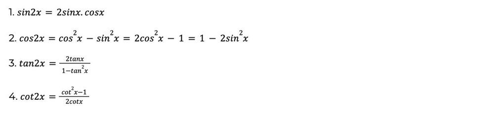 Công thức lượng giác nhân đôi