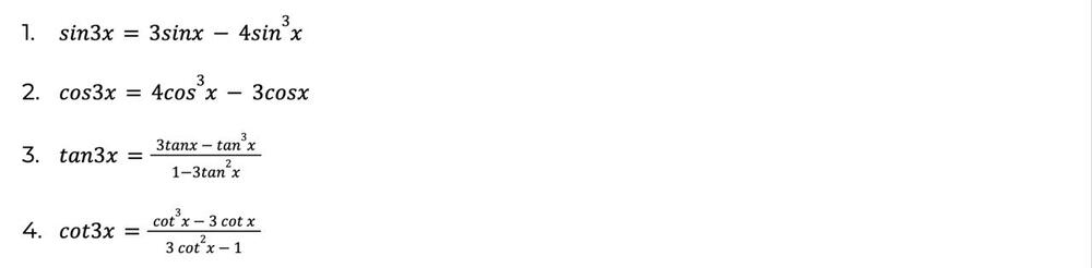 Công thức lượng giác nhân 3