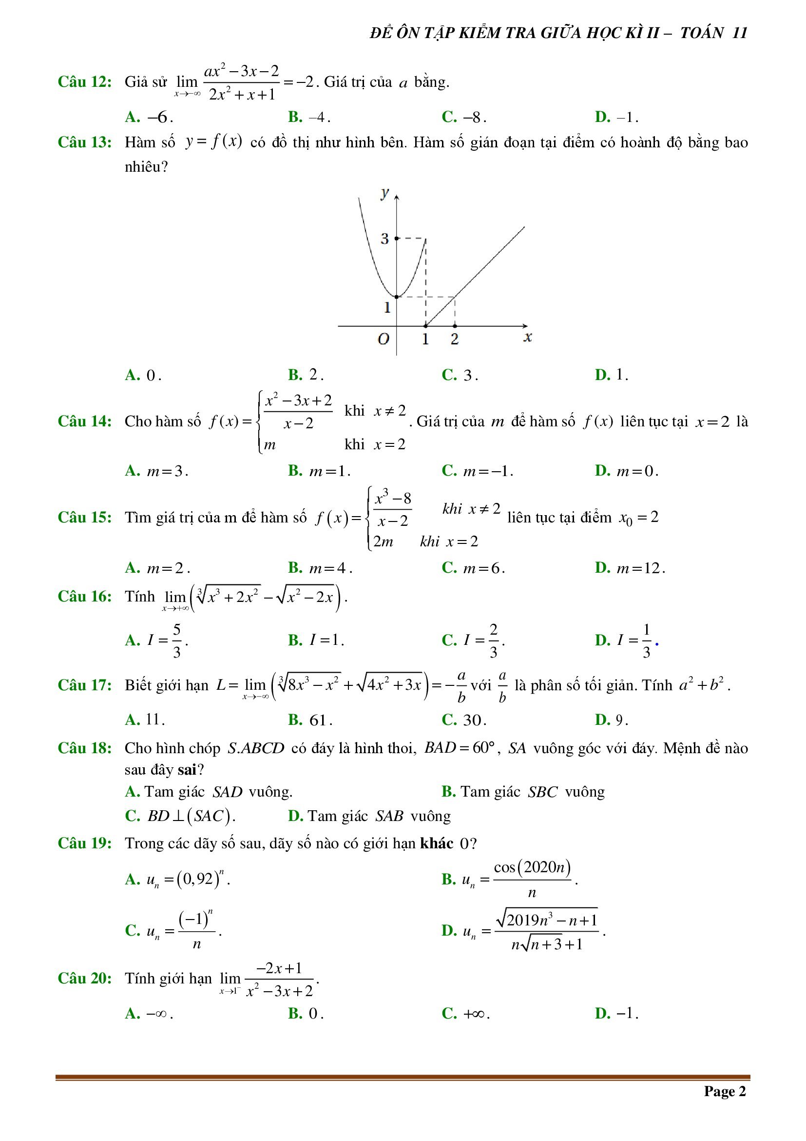 de kiem tra giua ki 1 toan 11 ket noi tri thuc 14