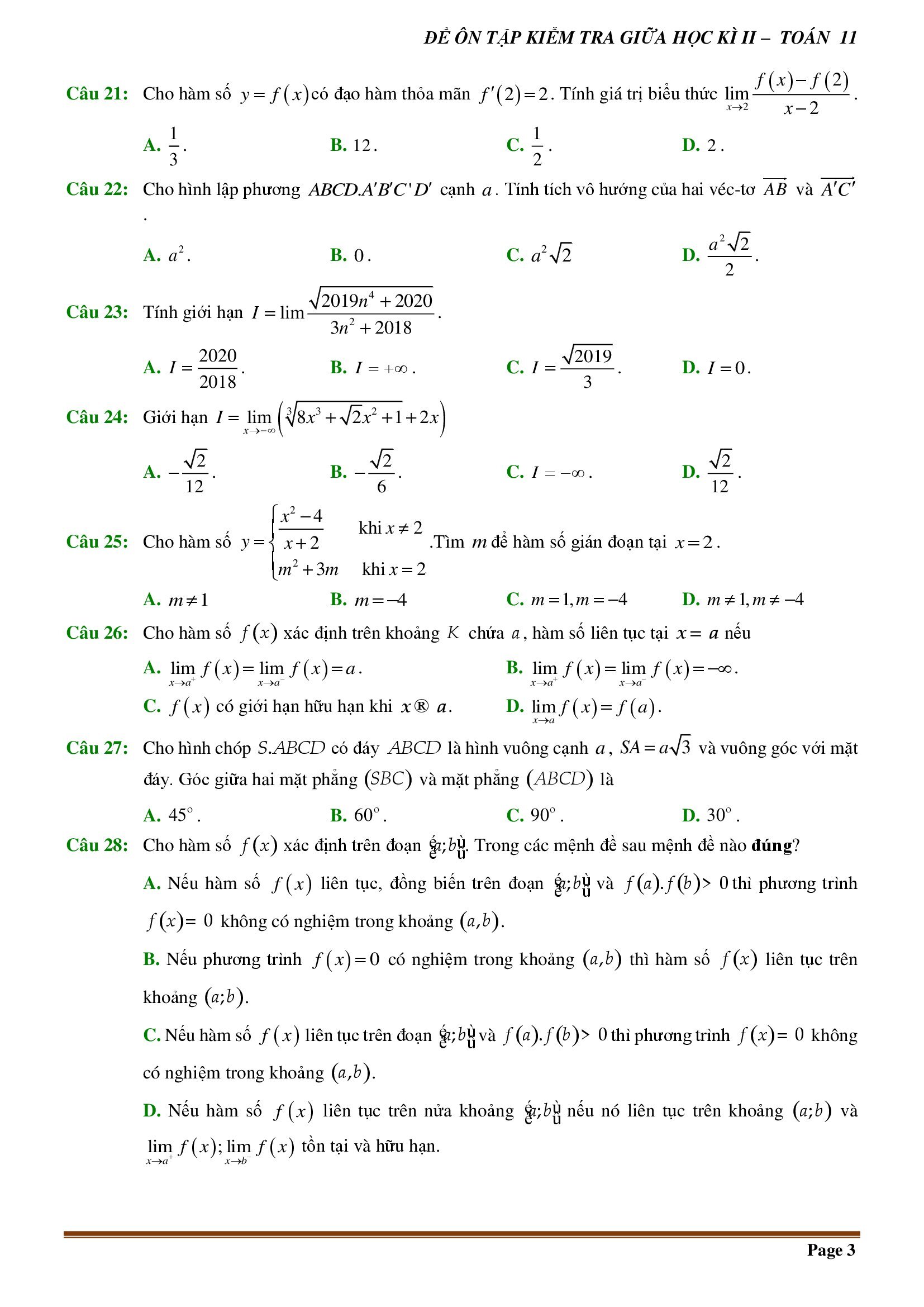 de kiem tra giua ki 1 toan 11 ket noi tri thuc 15