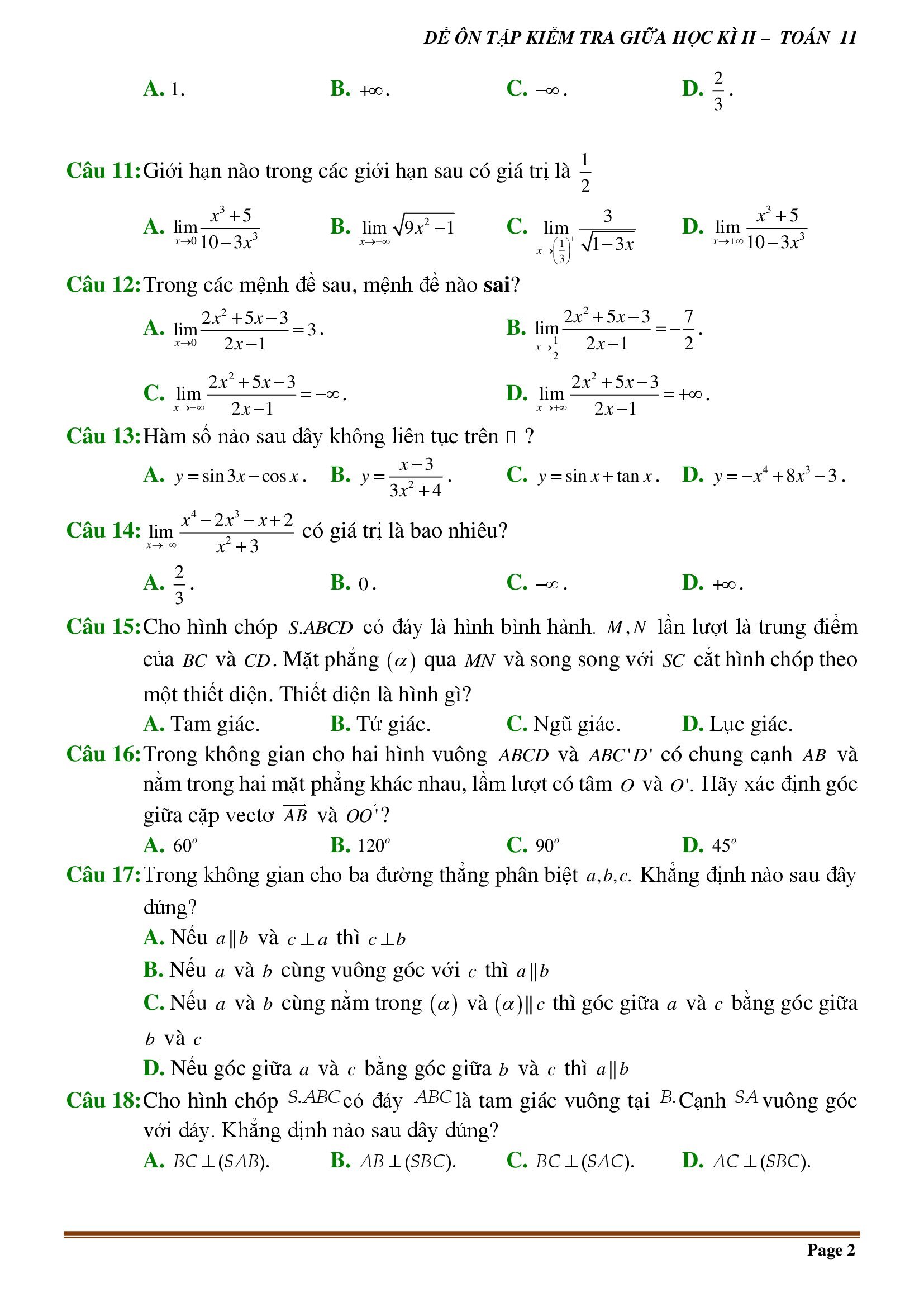 de kiem tra giua ki 1 toan 11 ket noi tri thuc 7
