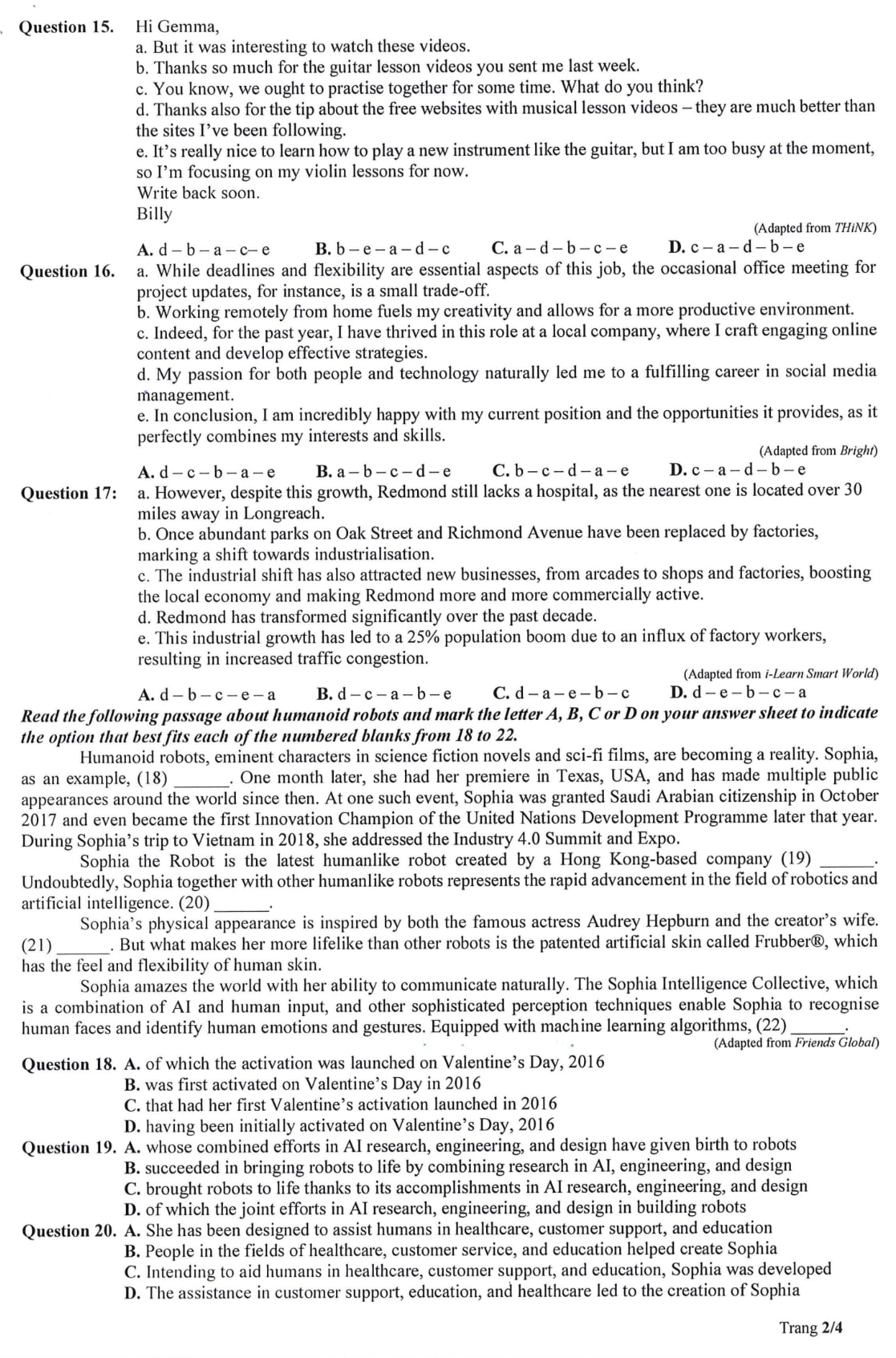 Đề thi minh họa môn Tiếng Anh tốt nghiệp THPT năm 2025 - ảnh 2