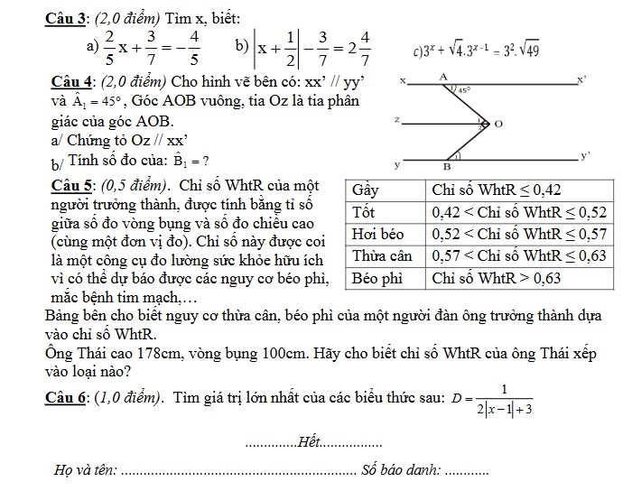 de thi lop 7 giua hoc ki 1 7