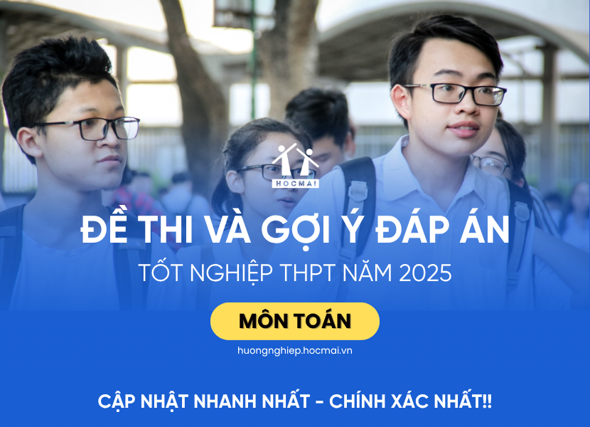 Đáp án môn Toán kỳ thi tốt nghiệp THPT năm 2025