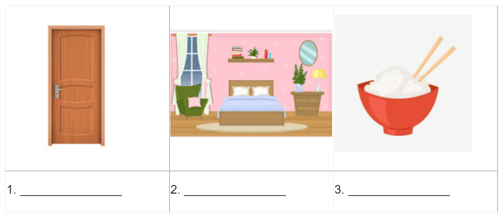 Look at the picture and write