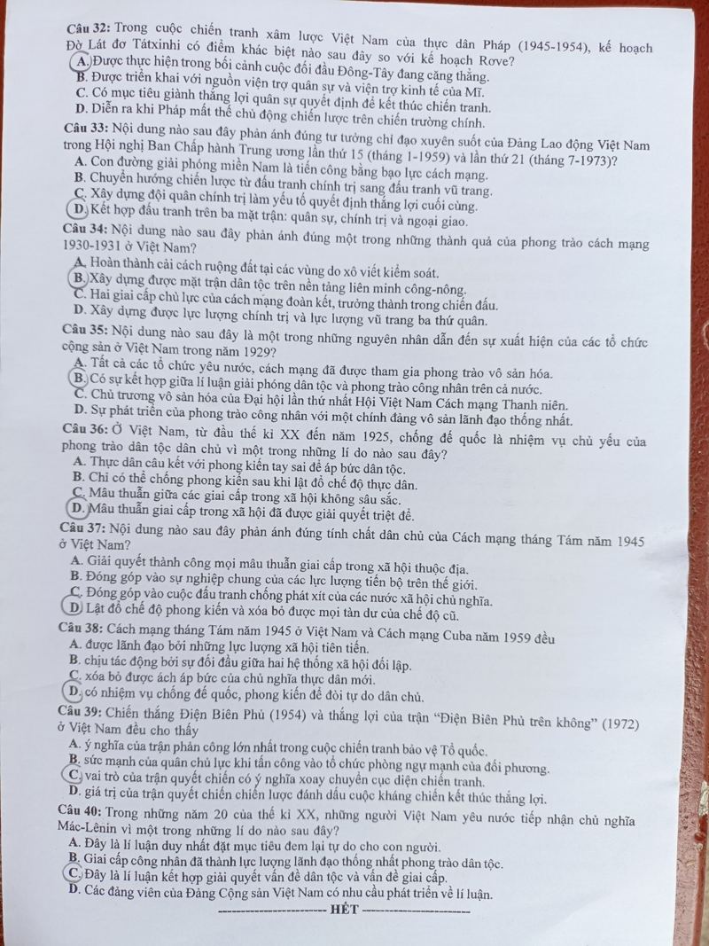 de thi tot nghiep thpt 2022 mon su 2