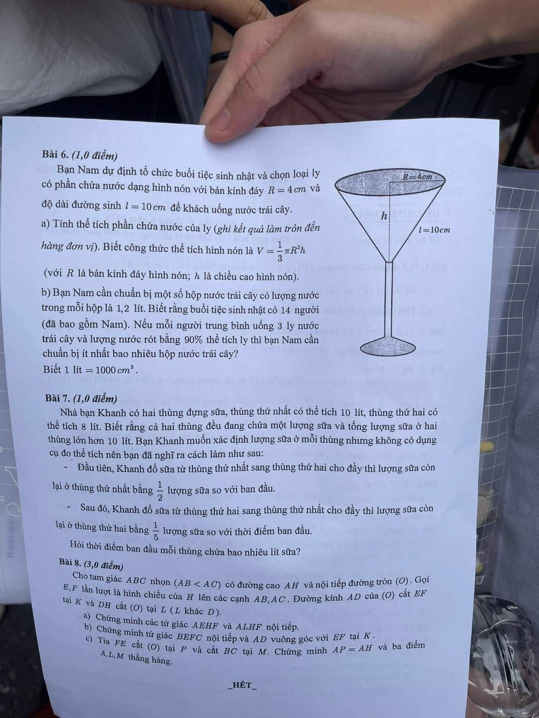 Đề thi và đáp án gợi ý môn toán vào lớp 10 TPHCM năm 2023 - 3