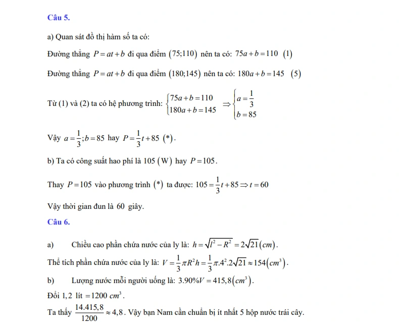 Đề thi và đáp án gợi ý môn toán vào lớp 10 TPHCM năm 2023 - 11