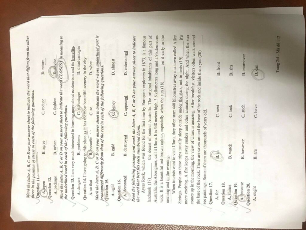 dap an de thi tuyen sinh lop 10 mon tieng anh ha noi nam 2021 112