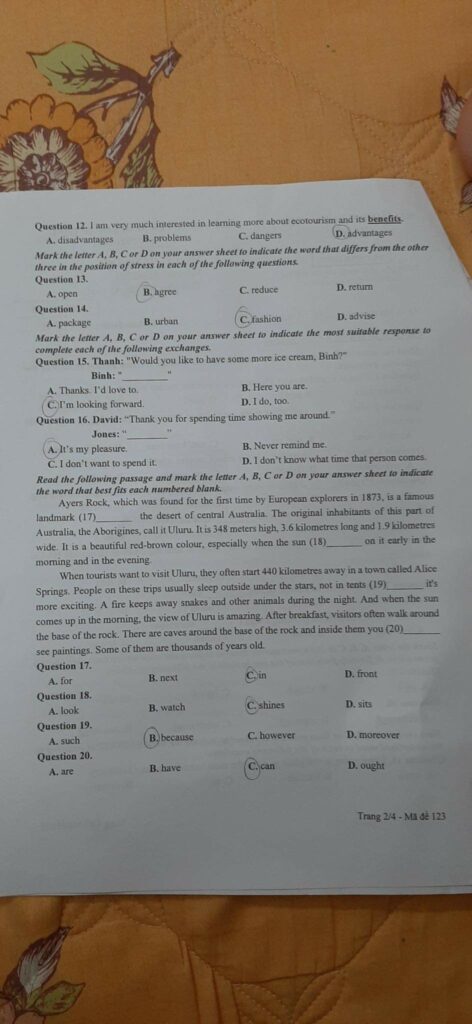 dap an de thi tuyen sinh lop 10 mon tieng anh ha noi nam 2021 123