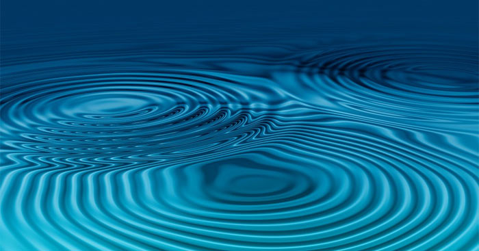 Hình ảnh giao thoa sóng trên mặt nước