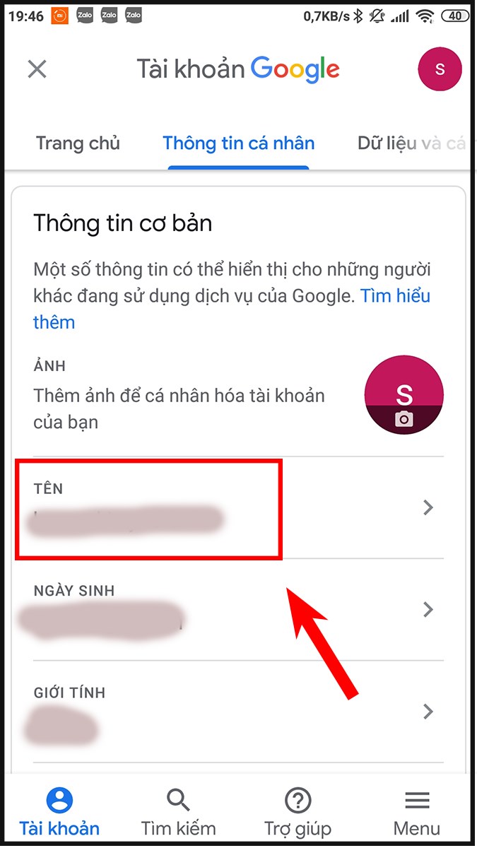 Chọn Google