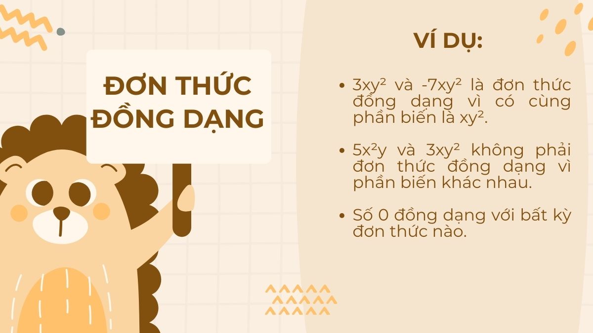 Tìm hiểu đơn thức đồng dạng là gì