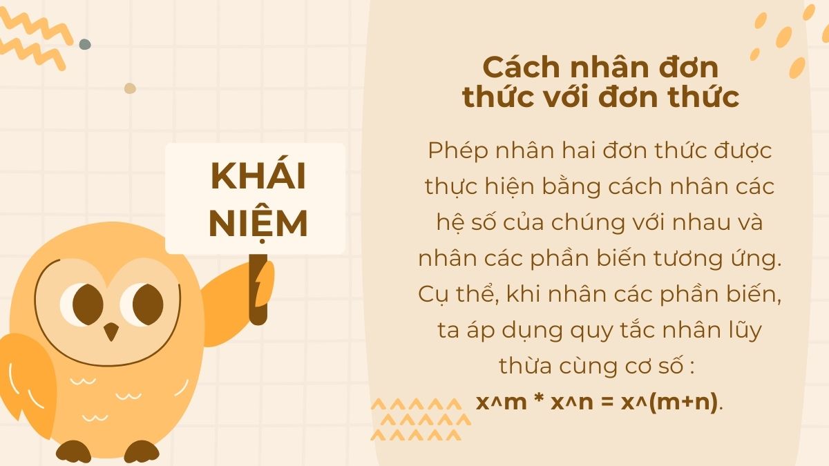 Cách nhân đơn thức với đơn thức