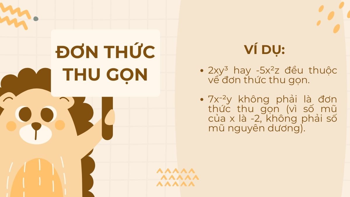 Đơn thức thu gọn là gì