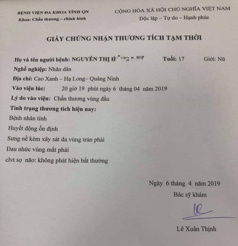 Giấy chứng nhận thương tích là gì?