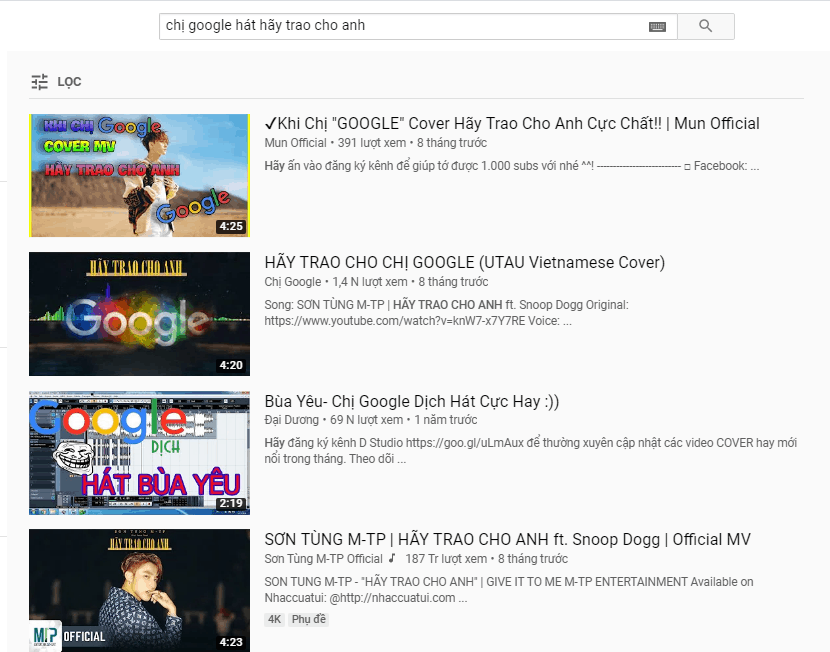 Chị Google thể hiện bài hát "Hãy trao cho anh" liệu có như thí sinh giọng ải giọng ai?