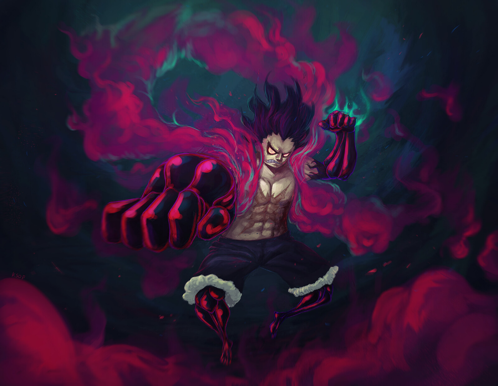 Hinh Anh Luffy Canh Tay Do Gear 4 Cuc Ngau