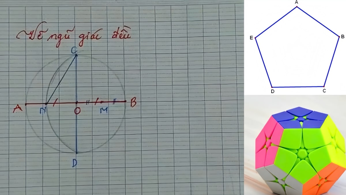 Cách vẽ hình ngũ giác đều