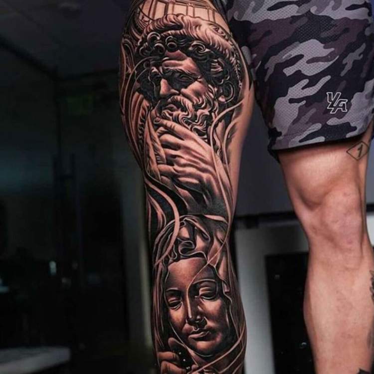 Hình xăm chân đức mẹ