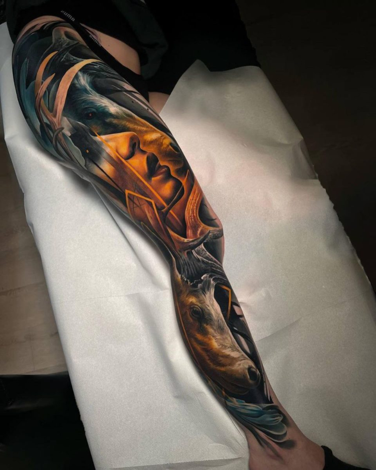 Hình xăm Châu Âu nghệ thuật