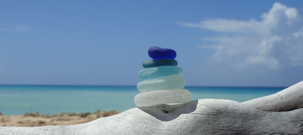 sea glass stack