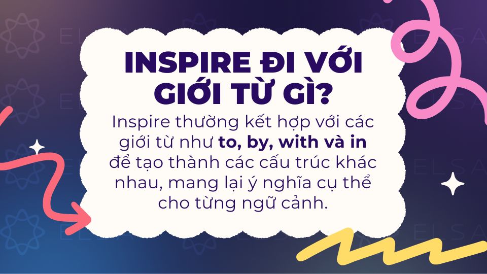 Inspire đi với giới từ to, by, with và in