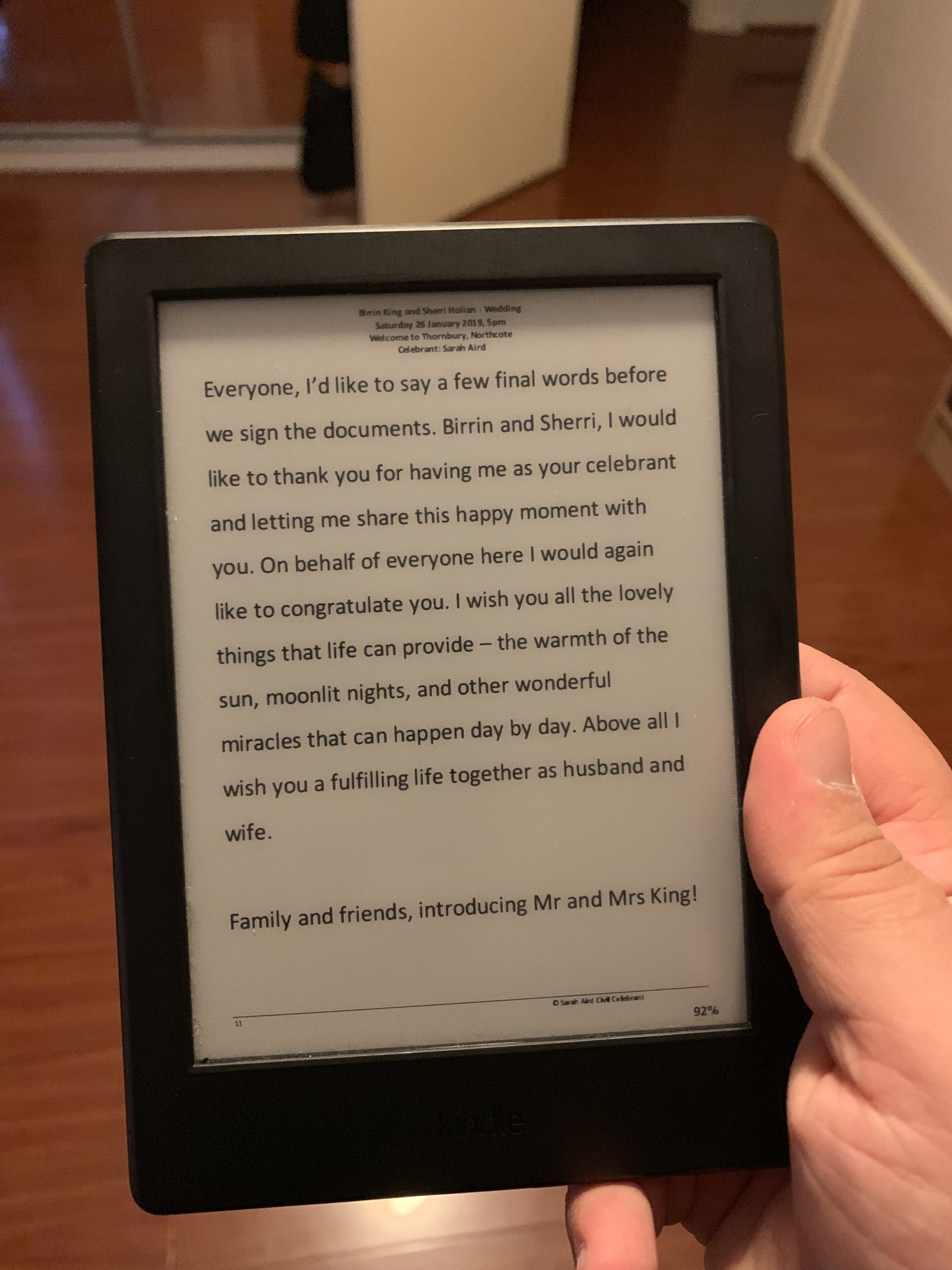 its my ceremony next week 3