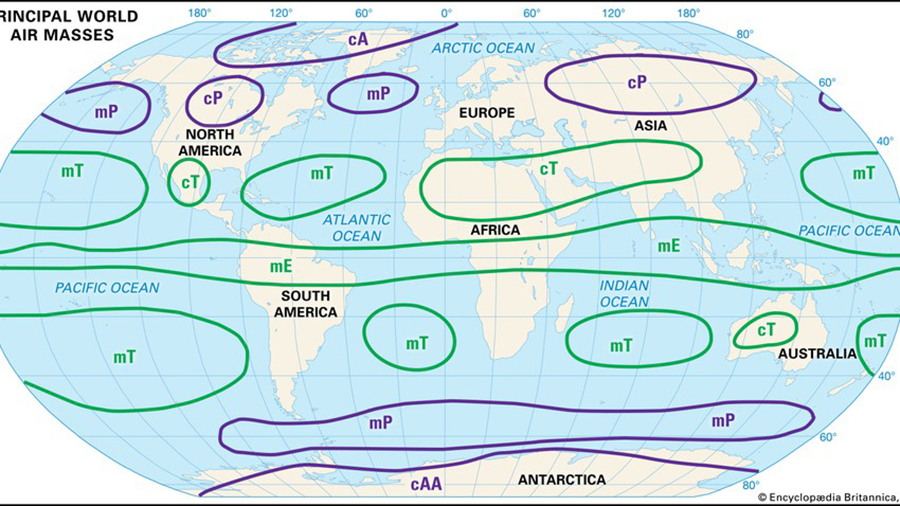 Khối khí lạnh hình thành ở vùng nào sau đây? Tìm hiểu về khối khí lạnh