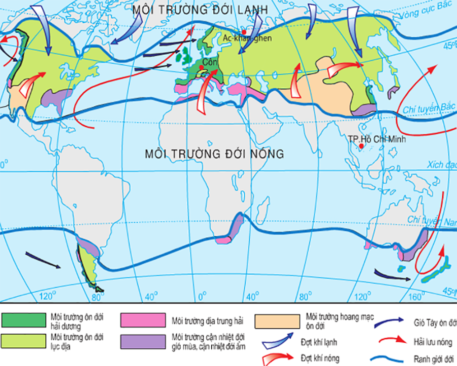 Khối khí lạnh hình thành ở vùng nào sau đây? Tìm hiểu về khối khí lạnh
