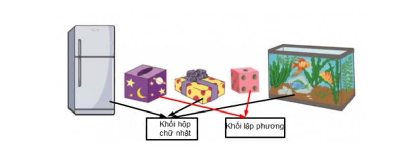 Tìm khối lập phương và khoanh tròn (Nguồn ảnh: Sưu tầm internet)