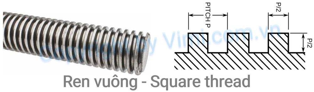 tiêu chuẩn ren vuông hệ mét