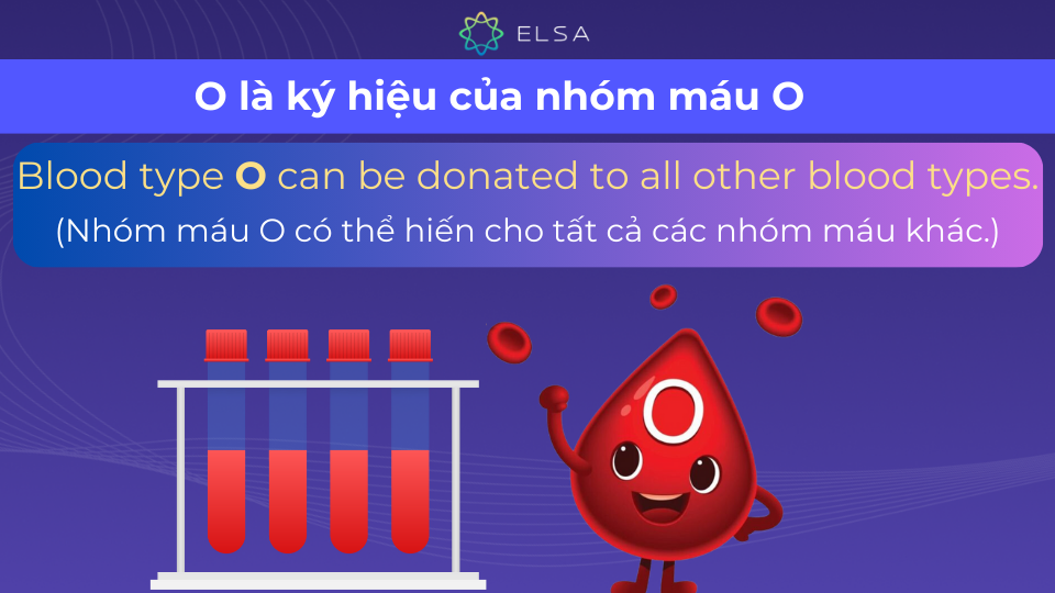 O đại diện cho nhóm máu O
