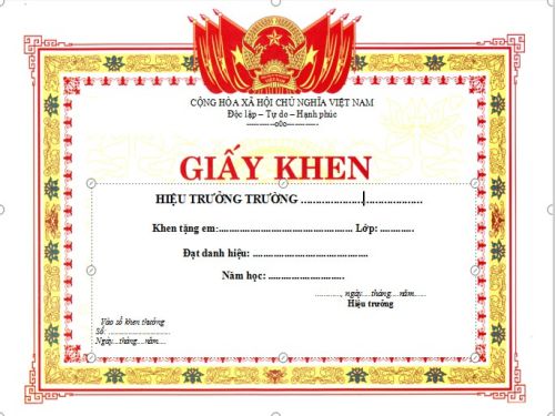 Dịch Vụ Làm Giấy Khen Thưởng Uy Tín Và Chuyên Nghiệp