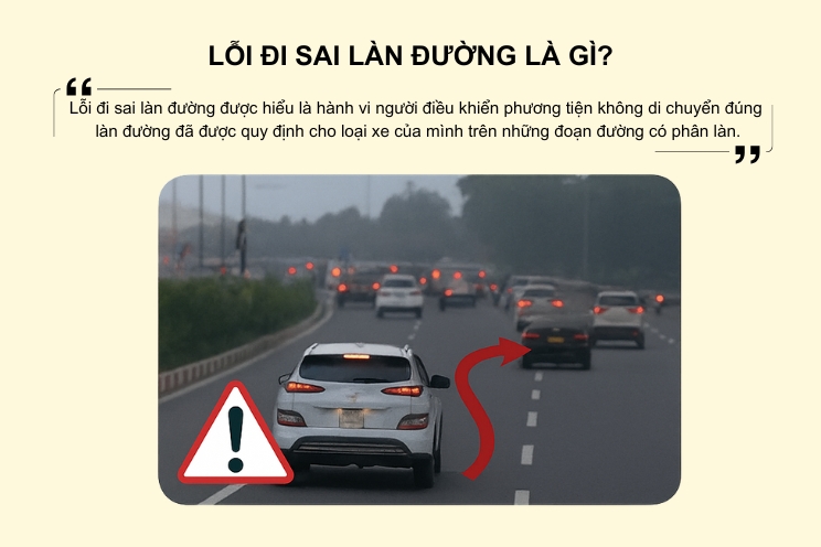 Lỗi sai làn đường là gì