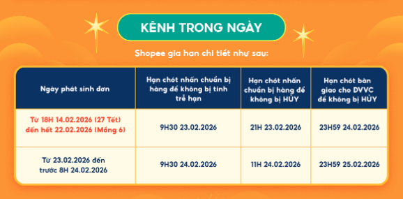 đơn hàng tết Shoppe